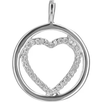 Přívěsek Argento 84718 Stříbrný přívěsek - srdíčko, čiré kulaté zirkony