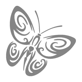 Samolepící dekorace SAMOLEPKA Motýl 019 pravá (17 - šedá) NA AUTO, NÁLEPKA, FÓLIE, POLEP, TUNING, VLASTNÍ TEXT, TISK, AUTOSAMOLEPKY.cz, POLEPY, OBRÁZEK, LOGO, SAMOLEPKY