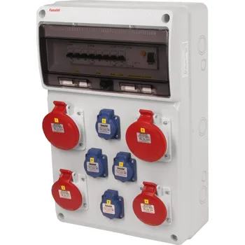 modulární přístroj a rozvaděč FAMATEL v680 - ZSF40202000.1 /3952 zásuvková skříň IP44 jištěná s chráničem 63/4/003 v680