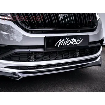 Tuning Přední spoiler, černý lesklý "klavírlak" - Škoda Kodiaq RS/Sportline (Přední spoiler pro Škoda Kodiaq RS/Sportline)