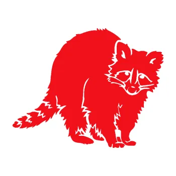 Samolepící dekorace SAMOLEPKA Mýval 002 pravá (10 - červená) NA AUTO, NÁLEPKA, FÓLIE, POLEP, TUNING, VLASTNÍ TEXT, TISK, AUTOSAMOLEPKY.cz, POLEPY, OBRÁZEK, LOGO, SAMOLEPKY