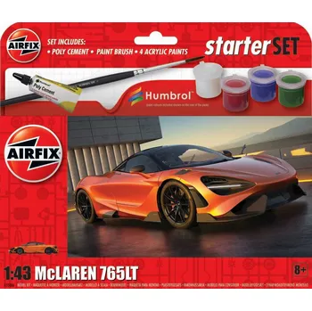Plastikový model Starter Set auto A55006 - McLaren 765 (1:43)