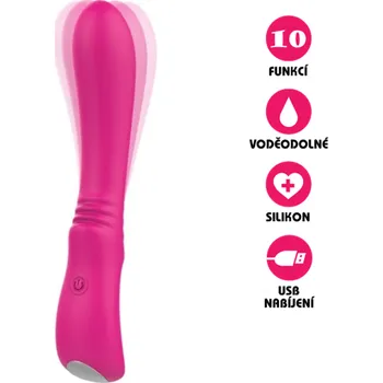 VšeNaSex.cz Silikonový vibrátor Knight G-Spot Vibe růžový