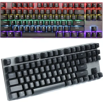 Herní mechanická klávesnice s RGB LED podsvícením, krátké, modré spínače (Gaming klávesnice s LED podsvícením)