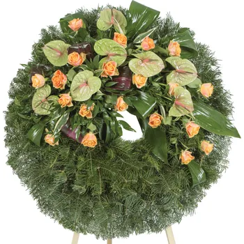 Věnec Smuteční věnec Fantasie anthurie