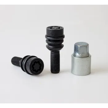 Šroubek na kolo Zajišťovací šrouby SICUSTAR M14x1,5x36mm, kulová R14 (pohyblivá), klíč 19, černé (Pojistné šrouby SICUSTAR)