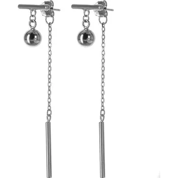 Náušnice Argento 66285 Stříbrné náušnice s řetízkem