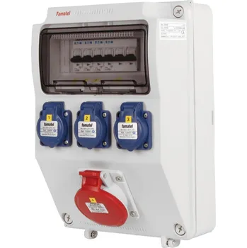 modulární přístroj a rozvaděč FAMATEL v204-6kA - ZSF30100000.0 /3958 zásuvková skříň IP44 jištěná bez chrániče v204-6kA