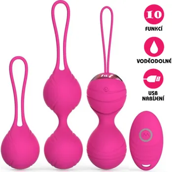 VšeNaSex.cz Set klasických a bezdrátových venušiných kuliček Crystal 3 in 1