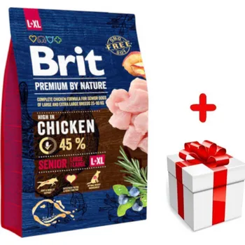 BRIT Premium By Nature Senior L+XL 3kg + Překvapení pro psa