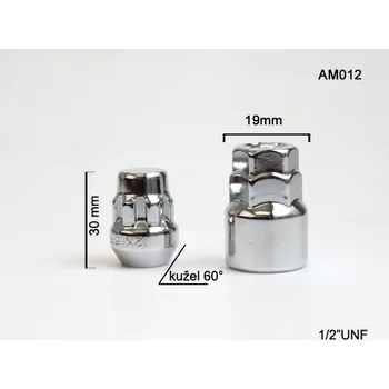 Matice na kolo Zajišťovací matice M-BLOCKY 1/2 UNF zavřená; kužel, klíč 19/21 (Pojistné matice M-BLOCKY)