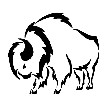 Samolepící dekorace SAMOLEPKA Bizon 001 levá (01 - černá) NA AUTO, NÁLEPKA, FÓLIE, POLEP, TUNING, VLASTNÍ TEXT, TISK, AUTOSAMOLEPKY.cz, POLEPY, OBRÁZEK, LOGO, SAMOLEPKY