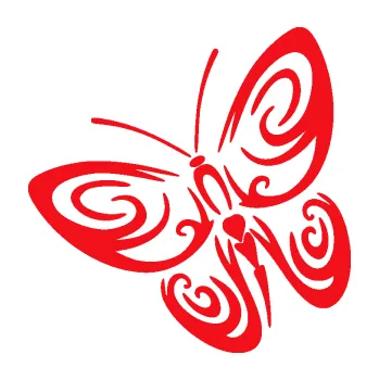 Samolepící dekorace SAMOLEPKA Motýl 019 levá (10 - červená) NA AUTO, NÁLEPKA, FÓLIE, POLEP, TUNING, VLASTNÍ TEXT, TISK, AUTOSAMOLEPKY.cz, POLEPY, OBRÁZEK, LOGO, SAMOLEPKY