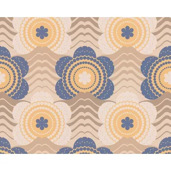 Tapeta Vliesová tapeta retro, kytičky - modrá, hnědá 395392 / Tapety na zeď 39539-2 retro Chic (0,53 x 10,05 m) A.S.Création