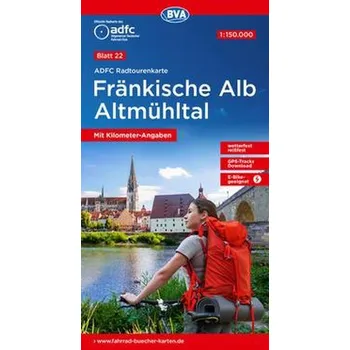 ADFC-Radtourenkarte 22 Fränkische Alb Altmühltal 1:150.000, reiß- und wetterfest, GPS-Tracks Download - Allgemeiner Deutscher Fahrrad-Club e.V. (ADFC)
