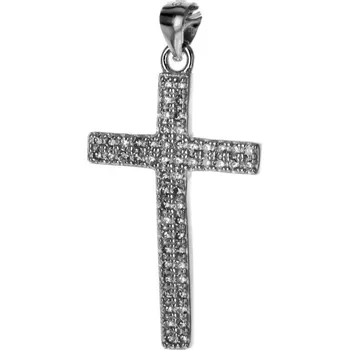 Přívěsek Argento 84903 Stříbrný přívěsek - křížek, čiré kulaté zirkony