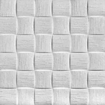 Obklad 3D panel Len bílý rozměr 50 x 50 cm