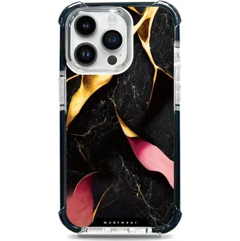 Pouzdro na mobilní telefon Odolný obal Mobiwear MagSafe Elite Bumper - Apple iPhone 14 Pro Max - D019D Černý a zlatavý mramor (Odolný kryt, pouzdro, obal Mobiwear Elite Bumper na mobil Apple iPhone 14 Pro Max - D019D Černý a zlatavý mramor, materiál Plast + TPU silikon + kov -)