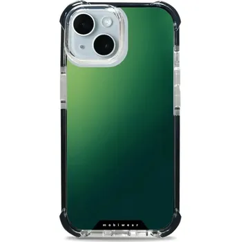 Pouzdro na mobilní telefon Odolný obal Mobiwear MagSafe Elite Bumper - Apple iPhone 15 - D036D Zelený odstín (Odolný kryt, pouzdro, obal Mobiwear Elite Bumper na mobil Apple iPhone 15 - D036D Zelený odstín, materiál Plast + TPU silikon + kov - zesílená ochrana telefonu, podpora)