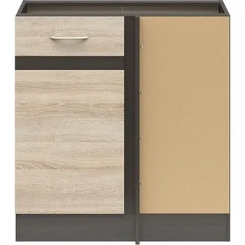 Kuchyňská linka JAMISON, skříňka dolní rohová 100 cm bez pracovní desky, pravá,dub sonoma + vyzvednutí ZDARMA