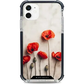 Pouzdro na mobilní telefon Odolný obal Mobiwear MagSafe Elite Bumper - Apple iPhone 11 - D012D Vlčí máky (Odolný kryt, pouzdro, obal Mobiwear Elite Bumper na mobil Apple iPhone 11 - D012D Vlčí máky, materiál Plast + TPU silikon + kov - zesílená ochrana telefonu, podpora MagSafe,)