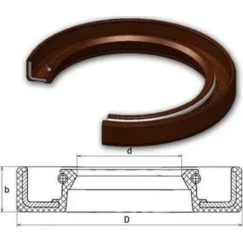 Automobilové těsnění Gufero 48x62x8 VIA FPM DIN 3760 Rubena
