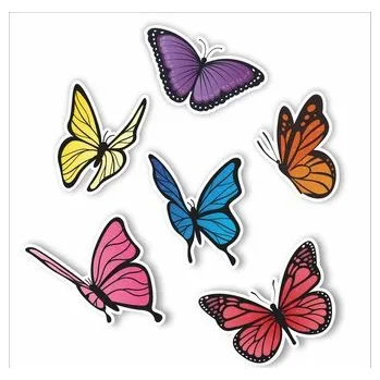 Set školních potřeb Dekoracje okienne dwustronne - Motyle 02 6szt