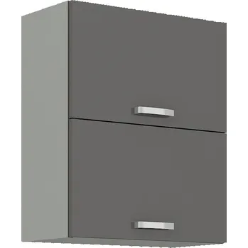 Kuchyňská linka AVERNA, skříňka horní 60 GU-72 1F, korpus: platinově šedá, dvířka: šedý lesk + vyzvednutí ZDARMA