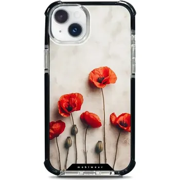 Pouzdro na mobilní telefon Odolný obal Mobiwear MagSafe Elite Bumper - Apple iPhone 14 Plus - D012D Vlčí máky (Odolný kryt, pouzdro, obal Mobiwear Elite Bumper na mobil Apple iPhone 14 Plus - D012D Vlčí máky, materiál Plast + TPU silikon + kov - zesílená ochrana telefonu, podpora)