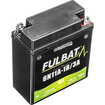Motobaterie Gelová baterie / motobaterie FULBAT 6N11A-1B/3A GEL, 6V, 11AH, 90A, rozměry 121 x 58 x 130 mm (inovativní gel technologie, z materiálu odolného proti vibracím)