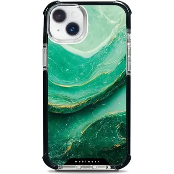Pouzdro na mobilní telefon Odolný obal Mobiwear MagSafe Elite Bumper - Apple iPhone 14 Plus - D017D Zelený mramor (Odolný kryt, pouzdro, obal Mobiwear Elite Bumper na mobil Apple iPhone 14 Plus - D017D Zelený mramor, materiál Plast + TPU silikon + kov - zesílená ochrana telefonu,)