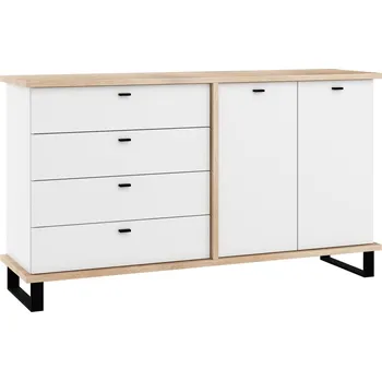 Komoda Komoda ORSOLA 2D4S, dub sonoma/bílá + vyzvednutí ZDARMA