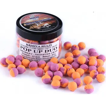 Boilies Krmiva Hulín Boilies POP UP Duo Monster Crab Broskev Ø 12 mm 30 g