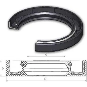 Těsnění motoru Gufero 14x30x8 WAS/GP NBR DIN 3760 Rubena