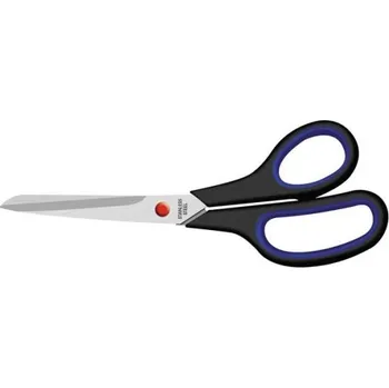 Kancelářské nůžky Nůžky ICO 23 cm s měkkým úchopem, černé, blistr