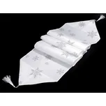 Vánoční běhoun / ubrus 35x180 cm - 1 bílá