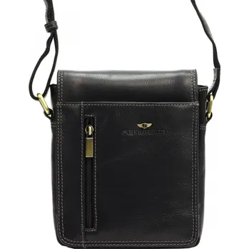 Kabelka Pánská kožená crossbody/taška Peterson Natiall, černá