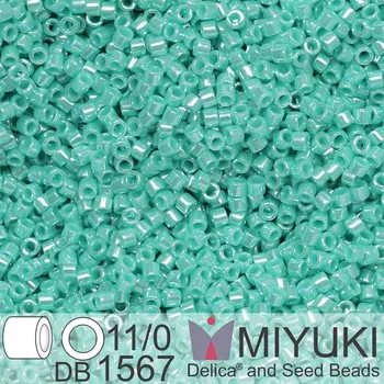 Korálek Korálky Miyuki Delica 11/0. Barva Opaque Sea Opal Luster DB1567. Balení 5g.