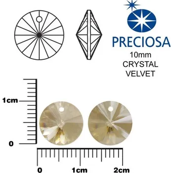 Dětské navlékací korálky PRECIOSA MC RIVOLI velikost 10mm. Barva CRYSTAL VELVET.
