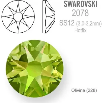 Prsten Swarovski xirius rose HOTFIX 2078 velikost SS12 barva Olivine