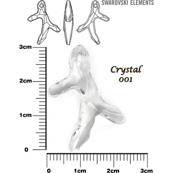 Dětské navlékací korálky SWAROVSKI Coral 6790 Pendant barva CRYSTAL velikost 30mm.