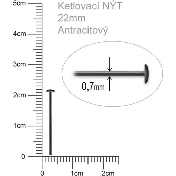 Nýt Ketlovací NÝT velikost 22mm. Barva antracitová..