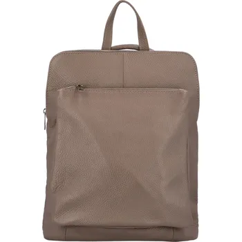 Kabelka Dámský kožený batůžek/kabelka tmavě béžový - Delami Vera Pelle Houtel béžová