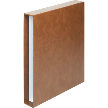 Sběratelství Lindner STANDARD kroužkové desky Barva: Hnědá, Provedení: Pouze ochranná kazeta