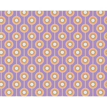 Tapeta Vliesová tapeta retro, geometrická - růžová, fialová, oranžová 395372 / Tapety na zeď 39537-2 retro Chic (0,53 x 10,05 m) A.S.Création