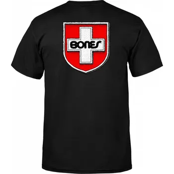 Pánské tričko bones Pánské triko swiss shield pocket tee black