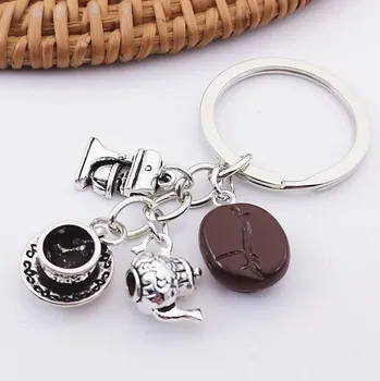 Přívěsek na klíče káva