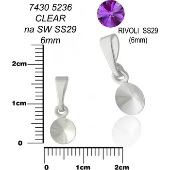 Přívěsek PŘÍVĚSEK na RIVOLKU 6mm .. Barva stříbrná. Ozn-7430 5236
