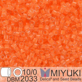 Korálek Korálky Miyuki Delica 10/0. Barva Luminous Creamsicle DBM2033. Balení 5g.
