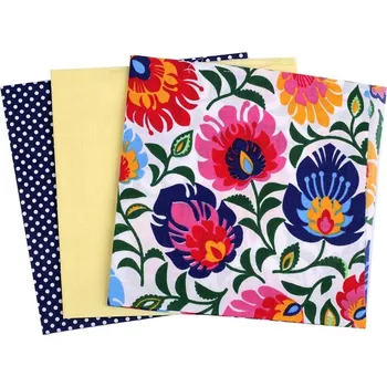 Sada látek na patchwork 35x35 cm - 14 mix folklor